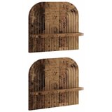  Zidna polica 2 kom. Staro drvo 41 x 13 5 x 37 5 cm - Staro drvo 41 cm | shoptok.hr