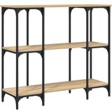 Maison Chic Konzolna mizica - miza ob steni sonoma hrast 102x35x90 cm inženirski les, (21786364) | Shoptok.si