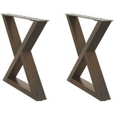  Noge za stolić za kavu 2 kom Prirodni čelik 60x(42-43 3) cm | shoptok.hr