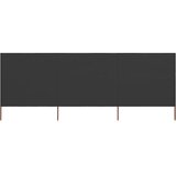 vidaXL 3-panelni vetrobran tkanina 400x80 cm antraciten Cene