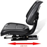  Traktorsko Sjedalo s Naslonom Crno | shoptok.hr