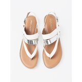 Shelvt White and silver sandals with a wide strap | shoptok.hr