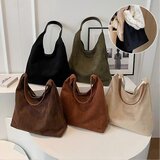 Venisymlis Ženska Torba Za Čez Ramo Za Prosti Čas, Denarnica Iz Mehkega Semiša, Enobarvna Čudovita Retro Torba, Primerna Za Vsakdanje Prosti Čas, Rjava, (22070061) | Shoptok.si