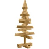 vidaXL Božična drevesa z stojalom Rjava 60 cm Trdna borovina | Shoptok.si