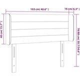  Uzglavlje smeđesivo 103x16x78/88 cm od tkanine | shoptok.hr