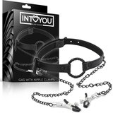 INTOYOU ustna zadrga s sponko za bradavice (črna) | Shoptok.si