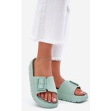EVENTO Women's Foam Slippers On Platform With Buckle Green Viasara | shoptok.hr