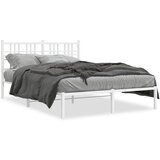  The Living Store Kovinski posteljni okvir z vzglavjem bel 140x200 cm - Posteljni Okvir, (21498023) | Shoptok.si