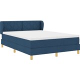 Box Spring Krevet s Madracem Plava 140x200 cm Tkanina | shoptok.hr