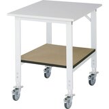RAU pomična delovna miza z odlagalno polico, plošča s premazom iz melamina, debelina 22 mm, šxg 750 x 1000 mm | Shoptok.si