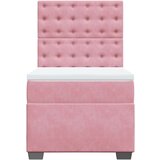 vidaXL box spring krevet s madracem ružičasti 100x200 cm baršunasti | shoptok.hr