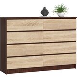 AKORD Komoda, 8 Predalov, Wenge/Hrast Sonoma, (5000332277) | Shoptok.si