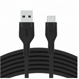 Belkin BOOST CHARGE Flex Silicone cable USB-A to USB-C - 3M - Black (CAB008bt3MBK) cene
