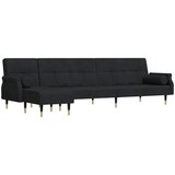 Maison Chic Raztegljiv kavč - Raztegljivi divan L oblike črn 271x140x70 cm žamet, (21729332) | Shoptok.si