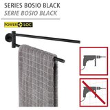 Wenko Mat crni samoljepljiv držač za ručnike od nehrđajućeg čelika Bosio – | shoptok.hr