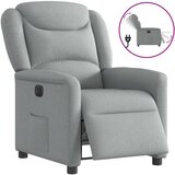 Maison Chic Električni naslanjač - Relax naslanjač svetlo sivo blago, (22061688) | Shoptok.si