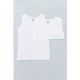 Dagi White Pair of 2 Cotton Boys' Singlets | Shoptok.si