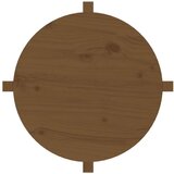  Klubska mizica medeno rjava Ø 62,5x45 cm trdna borovina, (20715747) | Shoptok.si