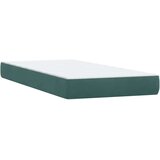 Box Spring krevet s madracem tamno zeleni 180x220 cm baršun | shoptok.hr