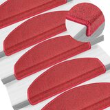  Prostirke za stepenice 10 kom 65x24x4 cm crvene poluokrugle velike | shoptok.hr