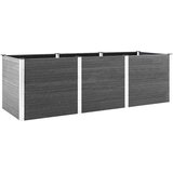 vidaXL Visoka greda 300x100x91 cm WPC siva | Shoptok.si