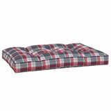  Jastuk za palete crveni karirani 120 x 80 x 12 cm od tkanine | shoptok.hr