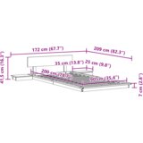  Podna konstrukcija kreveta s noćnim ormarićima Vosak smeđa 90x200cm čvrsto drvo | shoptok.hr