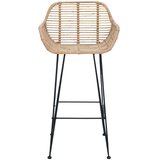  Barski stol 2 pcs Naravna 55 x 52 x 92 cm Ratan in železo, (5000092564) | Shoptok.si