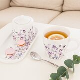 Orion Bel/vijoličen servirni porcelanast krožnik Louka – | Shoptok.si