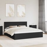  Krevetna konstrukcija Crna 180 x 200 cm Inženjersko Drvo | shoptok.hr