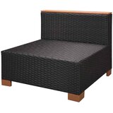  8-dijelna vrtna garnitura od poliratana s jastucima crna | shoptok.hr