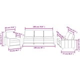 vidaXL 3-dijelni set sofa s jastucima krem od umjetne kože | shoptok.hr