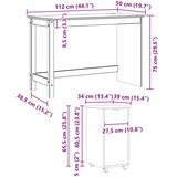  Set ormara za radne stolove 2 kom. Medeno Smeđa | shoptok.hr