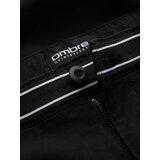 Ombre Men's chino pants with decorative waistband - black | Shoptok.si
