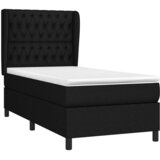  Krevet s oprugama i madracem crni 90x200 cm od tkanine | shoptok.hr