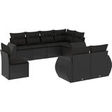  The Living Store Vrtna sedežna garnitura 8-delna z blazinami črn poli ratan - Vrtna Sedežna Garniture, (21443849) | Shoptok.si