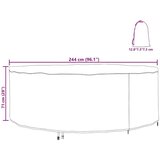 vidaXL Pokrov za vanjski namještaj 244 x 244 x 71 cm | shoptok.hr