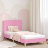  Otroški posteljni okvir z vznožjem Roza 90 x 200 cm blago, (5000104641) | Shoptok.si