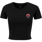 Merchcode Disney 100 Minnie Badge Women's T-Shirt Black | Shoptok.si