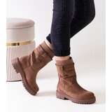Gemre Ralia Brown Slip-On Sock Boots | Shoptok.si