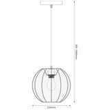  Visilica na sajli DANA 1xE27/15W/230V prečnik 25 cm crna | Eponuda.com