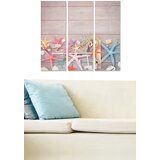 Wallity MDF1044683 multicolor decorative mdf painting (3 pieces) Cene