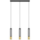  LED luster na sajli BARS 3xGU10/4,8W/230V crna/zlatna | Eponuda.com
