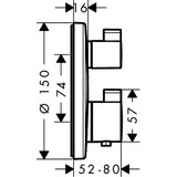 Hansgrohe termostatska pokrivna plošča Ecostat S - krom (15758000) Cene