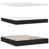  Otomanski krevet s madracem crni 180x200cm od tkanine | shoptok.hr