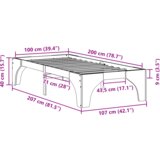 vidaXL Posteljni okvir Rjava 100 x 200 cm Trdna borovina | Shoptok.si
