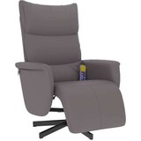  Masažni naslonjač od umjetne kože s osloncem za noge sivi | shoptok.hr