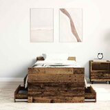  Krevetna konstrukcija s uzglavljem Staro drvo 193 x 78 x 50 cm | Eponuda.com