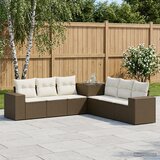  Set sofe 7 kom. Smeđa i krem bijela 55 x 55 x 69 cm 255 x 255 x 85 cm | shoptok.hr