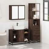  3-dijelni set kupaonskog namještaja boja smeđeg hrasta drveni | shoptok.hr